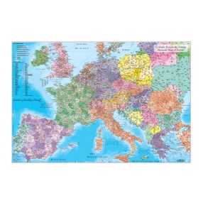 Mapă de birou - Europa cu coduri poștale