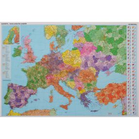 Mapa de birou - Europa cu coduri postale 
