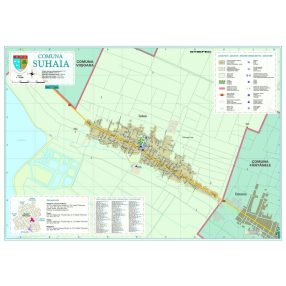 Harta Comunei Suhaia TR - șipci de lemn