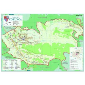 Harta Comunei Corunca MS - șipci de lemn