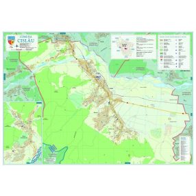 Harta Comunei Cislău BC - șipci de lemn
