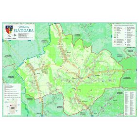Harta Comunei Slătioara VL - șipci de lemn