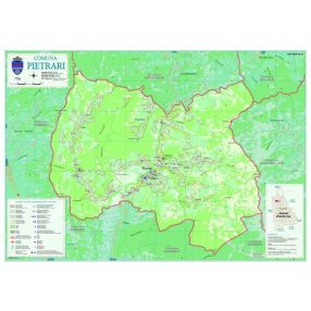 Harta Comunei  - Pietrari DB - extravilan șipci de lemn