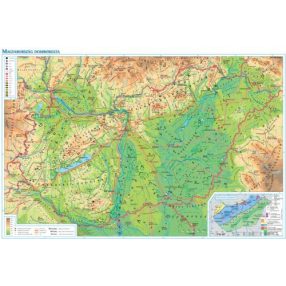Mapă de birou – Relieful Ungariei, în limba maghiară