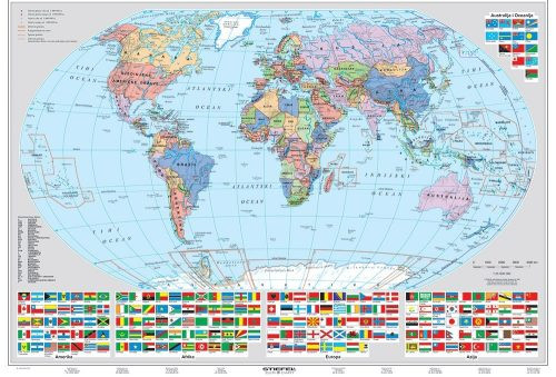 Harta de perete - Lumea Administrativă