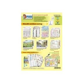  Pachet de miniplanșe FIXI pentru clasa II cu 1 marker albastru si planșă, în limba maghiară